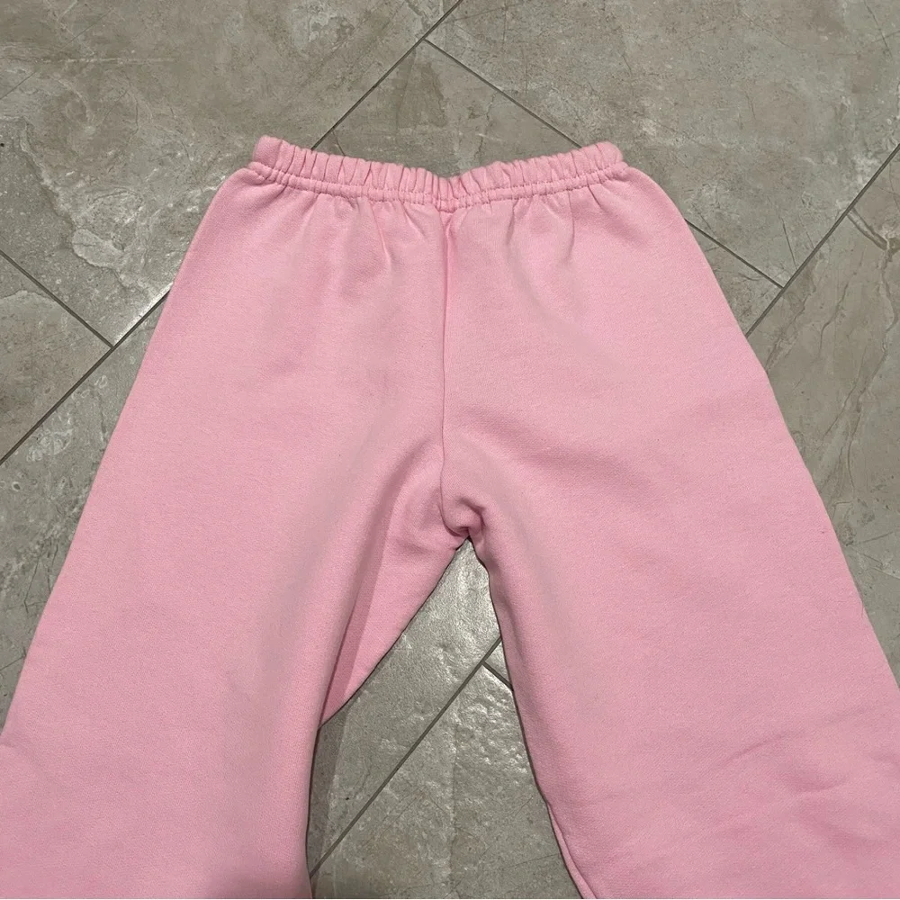 NWT Kids Hanes Girls Pink Fleece Sweatpants Joggers M 7/8